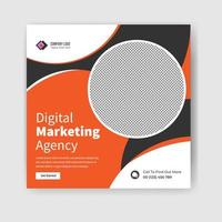 conception de bannière de modèle de publication de médias sociaux de marketing numérique. modèle de bannière d'entreprise. vecteur