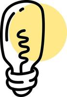 ampoule arbitraire, icône illustration, vecteur sur fond blanc