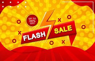 bannière de conception de vente flash pour les événements publicitaires de promotion commerciale, annonces de conception de vente flash vecteur