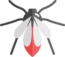 moustique rouge, icône illustration, vecteur sur fond blanc