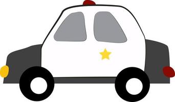 voiture de police, illustration, vecteur sur fond blanc.