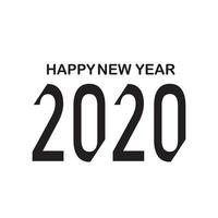 bonne année 2020 logo texte conception illustration vectorielle - vecteur