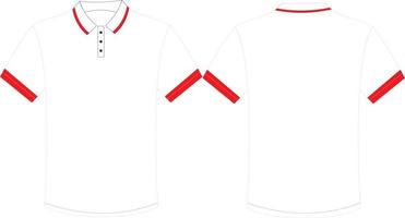 modèle de polo, conception de modèles de t-shirt polo. vue avant et arrière uniforme. vecteur de maquette de maillot, modèle de conception de polo pour hommes illustration vectorielle eps 10.design pour maillot de football, kit de football