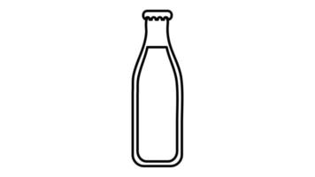 lait dans une bouteille en verre sur fond blanc, illustration vectorielle. lait pour les boissons et la cuisine. emballage écologique sans plastique. prendre soin de l'environnement vecteur