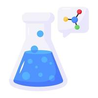 une icône plate moderne de liaison chimique vecteur
