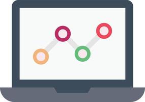 graphique analytique ordinateur portable illustration vectorielle sur un arrière-plan.symboles de qualité premium.icônes vectorielles pour le concept et la conception graphique. vecteur