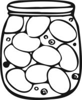 icône moderne olives, symbole de la nourriture en conserve. fond blanc vecteur