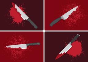 Sanglant Knife Concept Crime vecteur