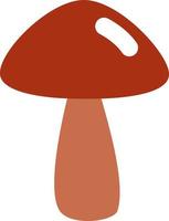 champignon d'automne rouge, illustration, vecteur, sur fond blanc. vecteur