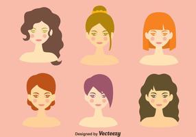 Beautiful Girl Headshot Vector