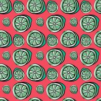 Motif citron vert, illustration, vecteur sur fond blanc