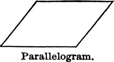 parallélogramme, illustration vintage. vecteur