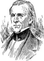 james knox polk, illustration vintage vecteur