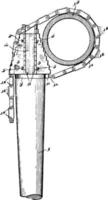 illustration vintage de clé à pipe réglable. vecteur