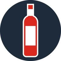 bouteille de vin rouge, illustration, vecteur sur fond blanc.