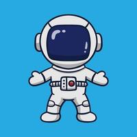 vecteur d'astronaute de dessin animé mignon