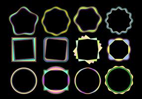 Colorful Funky Frames Vector gratuit