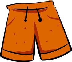 short orange, illustration, vecteur sur fond blanc.