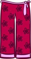 pantalon femme rouge, illustration, vecteur sur fond blanc.