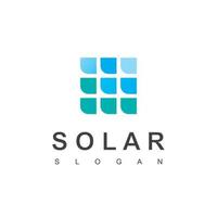 modèle de conception de logo d'énergie solaire vecteur