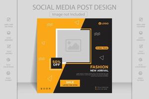publication dynamique moderne sur instagram facebook et modèle de bannière web de médias sociaux pour la vente de mode en ligne vecteur