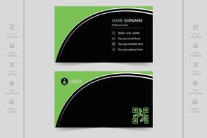 conception de carte de visite d'entreprise minimale professionnelle horizontale créative colorée vecteur