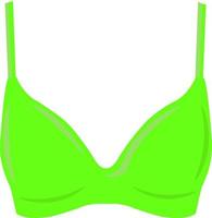 soutien-gorge vert, illustration, vecteur sur fond blanc.