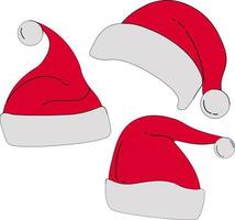 santa cap, illustration, vecteur sur fond blanc