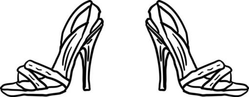 talons de filles, illustration, vecteur sur fond blanc.