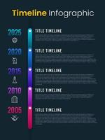 modèle de chronologie des jalons de l'entreprise avec des icônes plates. chronologie infographique. illustration vectorielle. vecteur