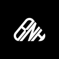 conception créative du logo de lettre bnh avec graphique vectoriel, logo bnh simple et moderne en forme de triangle rond. vecteur