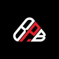création de logo de lettre bpb avec graphique vectoriel, logo bpb simple et moderne en forme de triangle rond. vecteur
