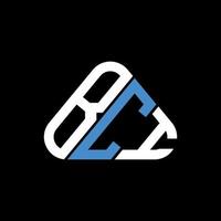 conception créative du logo bci letter avec graphique vectoriel, logo bci simple et moderne en forme de triangle rond. vecteur