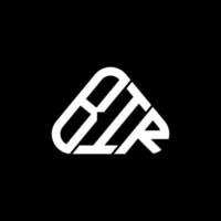 création de logo de lettre bir avec graphique vectoriel, logo bir simple et moderne en forme de triangle rond. vecteur