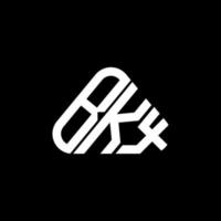 création de logo de lettre bkx avec graphique vectoriel, logo bkx simple et moderne en forme de triangle rond. vecteur