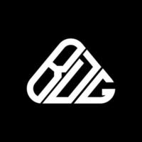 création de logo de lettre bdg avec graphique vectoriel, logo bdg simple et moderne en forme de triangle rond. vecteur