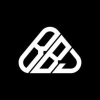 création de logo de lettre bbj avec graphique vectoriel, logo bbj simple et moderne en forme de triangle rond. vecteur