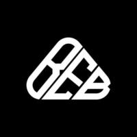 création de logo de lettre beb avec graphique vectoriel, logo beb simple et moderne en forme de triangle rond. vecteur