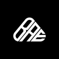 conception créative du logo bae letter avec graphique vectoriel, logo bae simple et moderne en forme de triangle rond. vecteur