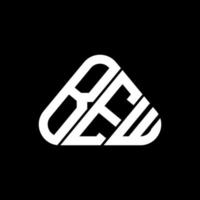 bew lettre logo design créatif avec graphique vectoriel, bew logo simple et moderne en forme de triangle rond. vecteur