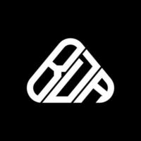 création de logo de lettre bda avec graphique vectoriel, logo bda simple et moderne en forme de triangle rond. vecteur