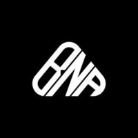 conception créative du logo bna letter avec graphique vectoriel, logo bna simple et moderne en forme de triangle rond. vecteur