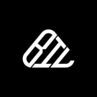 création de logo de lettre bil avec graphique vectoriel, logo bil simple et moderne en forme de triangle rond. vecteur