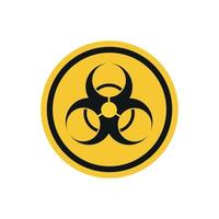 le panneau d'avertissement contient des substances dangereuses.illustration vectorielle du symbole d'avertissement sur fond blanc. signes noirs sur fond jaune. vecteur