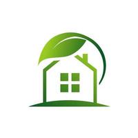 illustrations vectorielles de logo de bâtiment vert respectueux de l'environnement vecteur