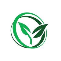 vecteur éco vert. icône écologique. recycler le vecteur de logo. symbole d'emballage renouvelable. signe écologique vert