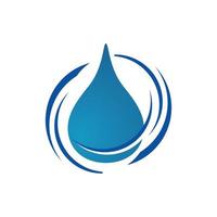 aqua drop water droplet logo eco mineral natural design vector template