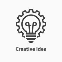icône d'idée créative. modèle de logo de solution innovante. illustration vectorielle. vecteur