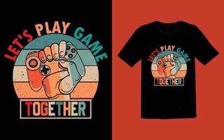 conception de t-shirt de jeu vecteur