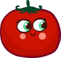 Happy tomato , illustration, vecteur sur fond blanc